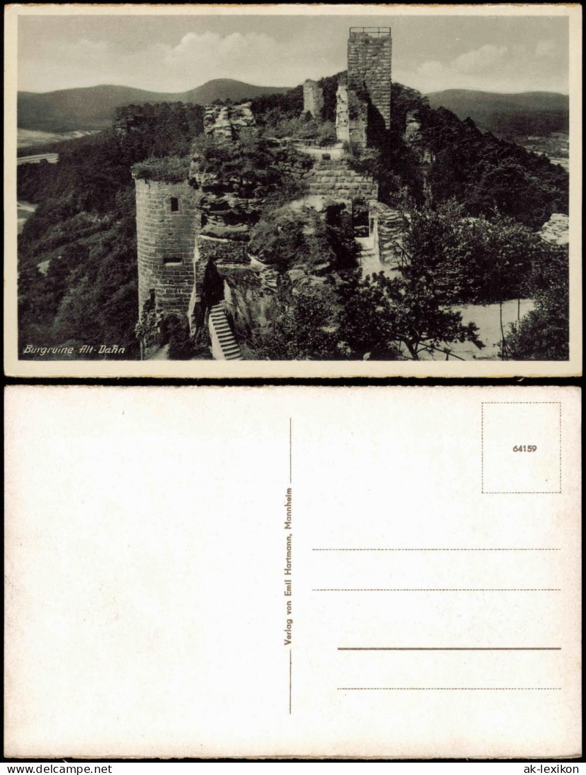 Ansichtskarte Dahn Burgruine Alt-Dahn 1930 - Dahn
