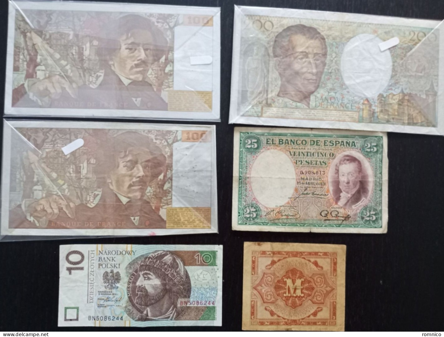 Lot De 6 Vieux Billets - Alla Rinfusa - Banconote