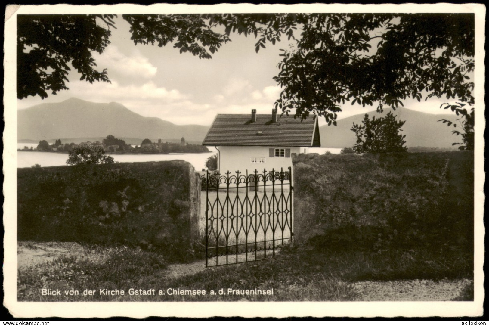 Chiemsee Blick Von Der Kirche Gstadt A. Chiemsee A. D. Fraueninsel 1950 - Chiemgauer Alpen