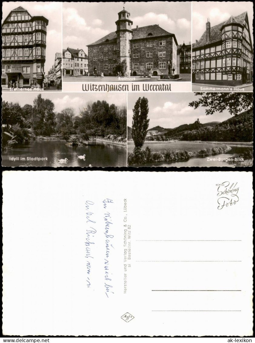 Witzenhausen Mehrbild-AK Mit Steinernes Haus, Rathaus, Idyll Stadtpark Uvm. 1960 - Witzenhausen