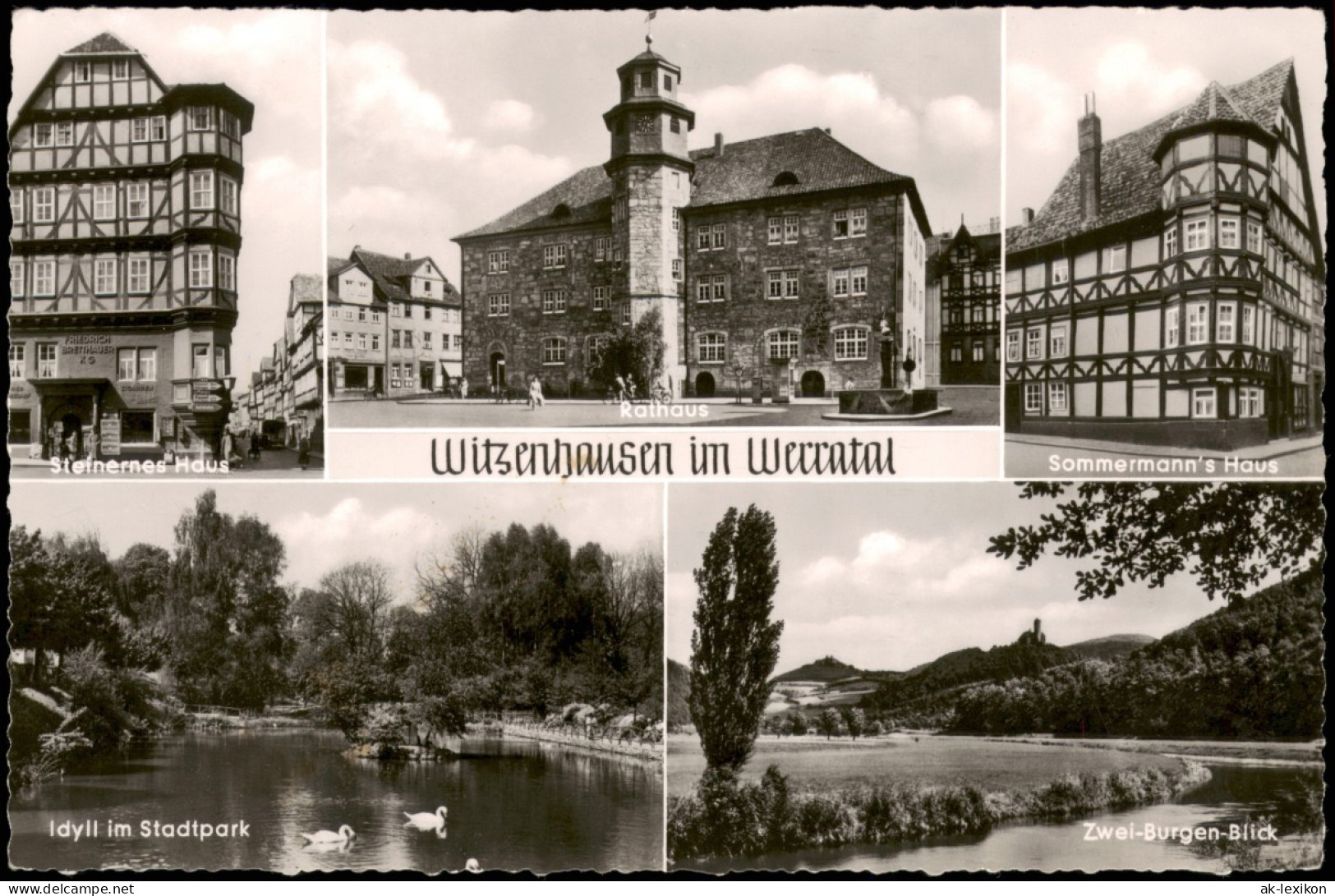 Witzenhausen Mehrbild-AK Mit Steinernes Haus, Rathaus, Idyll Stadtpark Uvm. 1960 - Witzenhausen