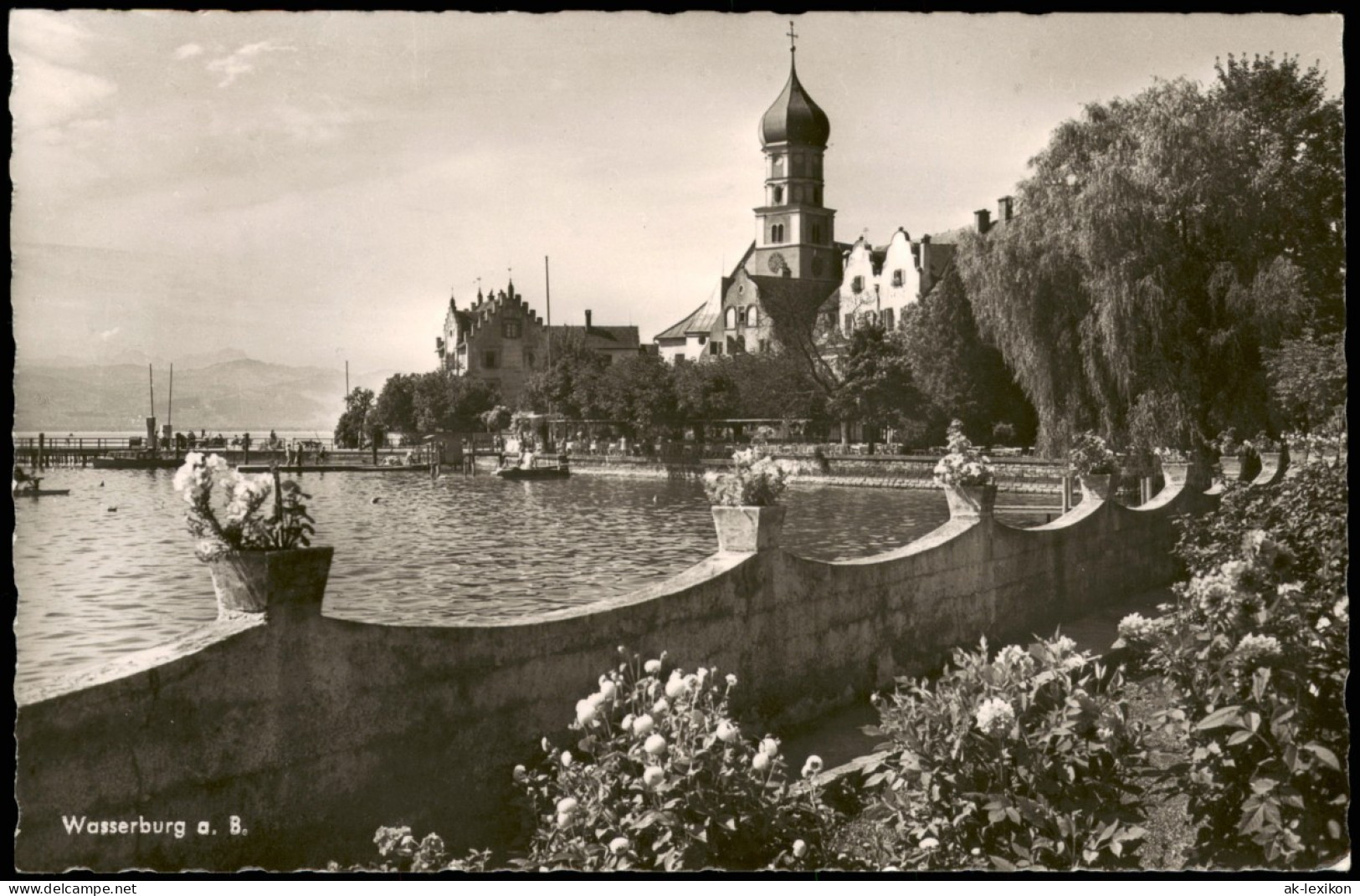 Ansichtskarte Wasserburg Am Bodensee Ortsansicht Partie Am Bodensee 1957 - Wasserburg A. Bodensee