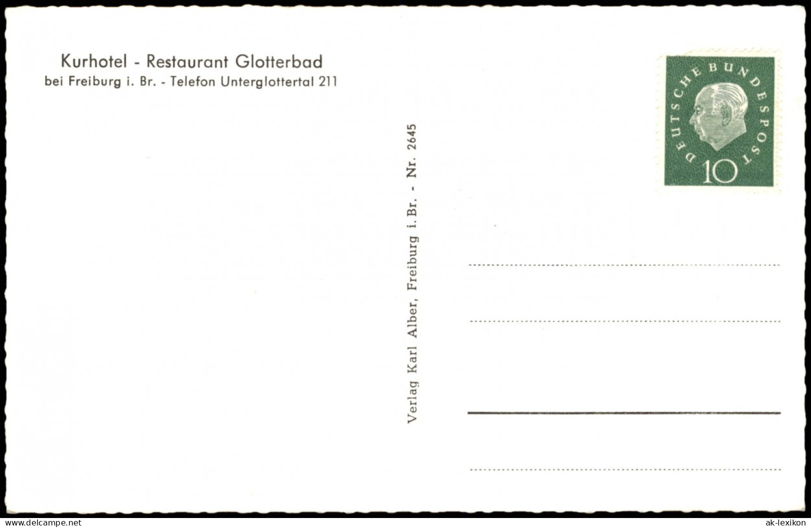 Glotterbad-Glottertal Kurhotel Restaurant Glotterbad Region Unterglottertal 1960 - Glottertal