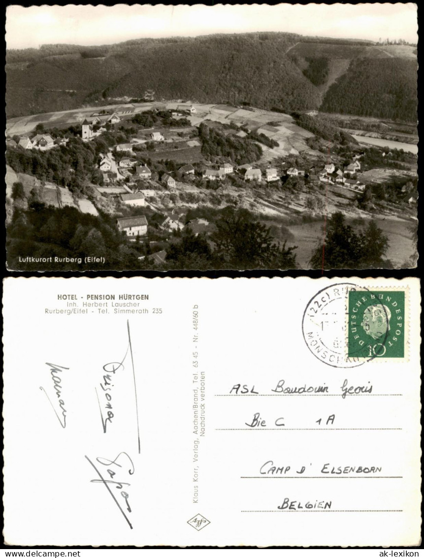 Ansichtskarte Rurberg-Simmerath Panorama-Ansicht Von Rurberg I.d. Eifel 1955 - Simmerath