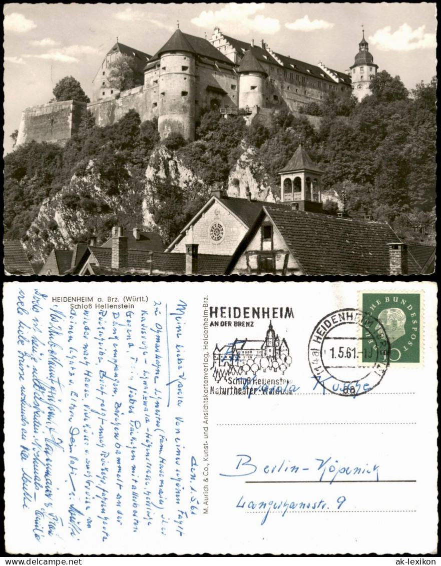 Ansichtskarte Heidenheim An Der Brenz Schloss Hellenstein (Castle) 1961 - Heidenheim