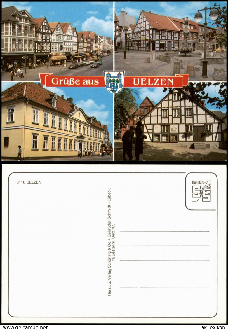 Ansichtskarte Uelzen Mehrbildkarte Mit 4 Ortsansichten 1980 - Uelzen