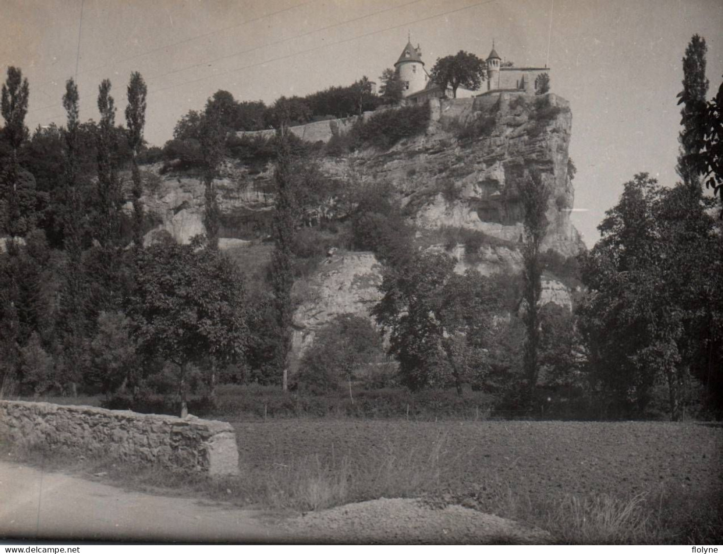 Lacave La Cave - Photo Ancienne Originale - Route Et Le Château - 8,5x11 Cm - Lacave