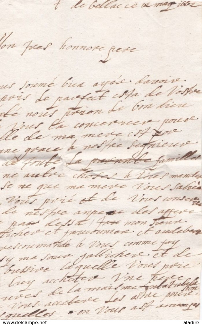 1662 - Lettre Filiale De 2 Pages De Bellac, Haute Vienne Vers Paris - Règne De Louis XIV - ....-1700: Voorlopers