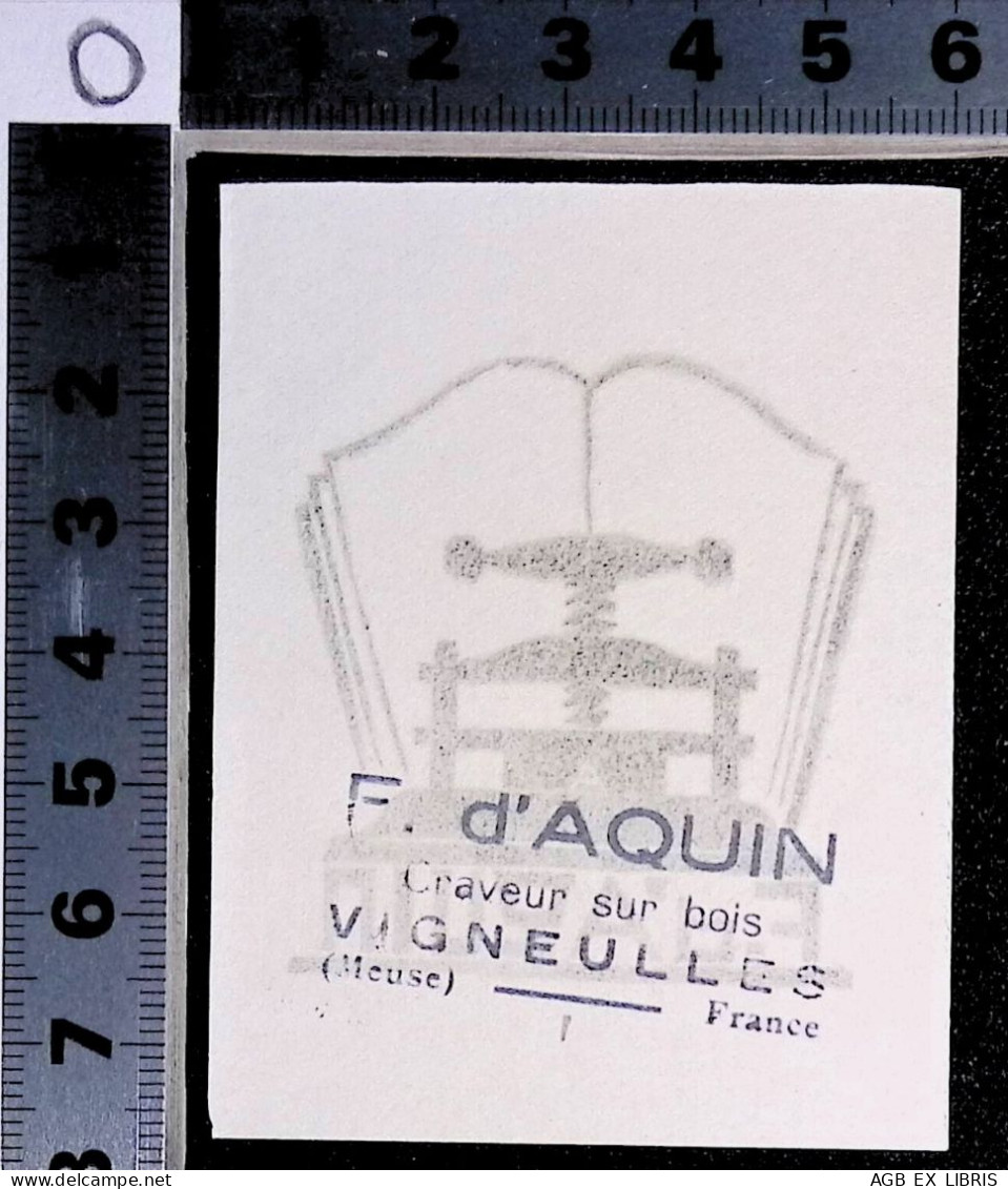 EX LIBRIS FRANCOIS D'AQUIN Per IPSE FECIT L11-F02 #1 - Exlibris