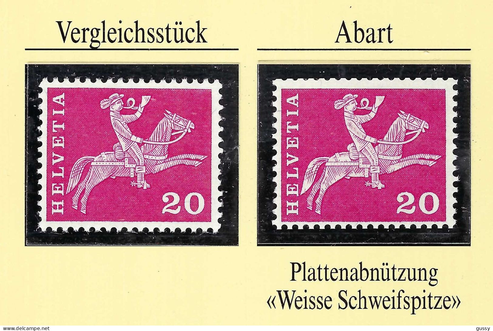 SUISSE Ca.1963-68: Le ZNr. 358RL, Variété .2.24, "bout De La Queue Blanc" - Coil Stamps