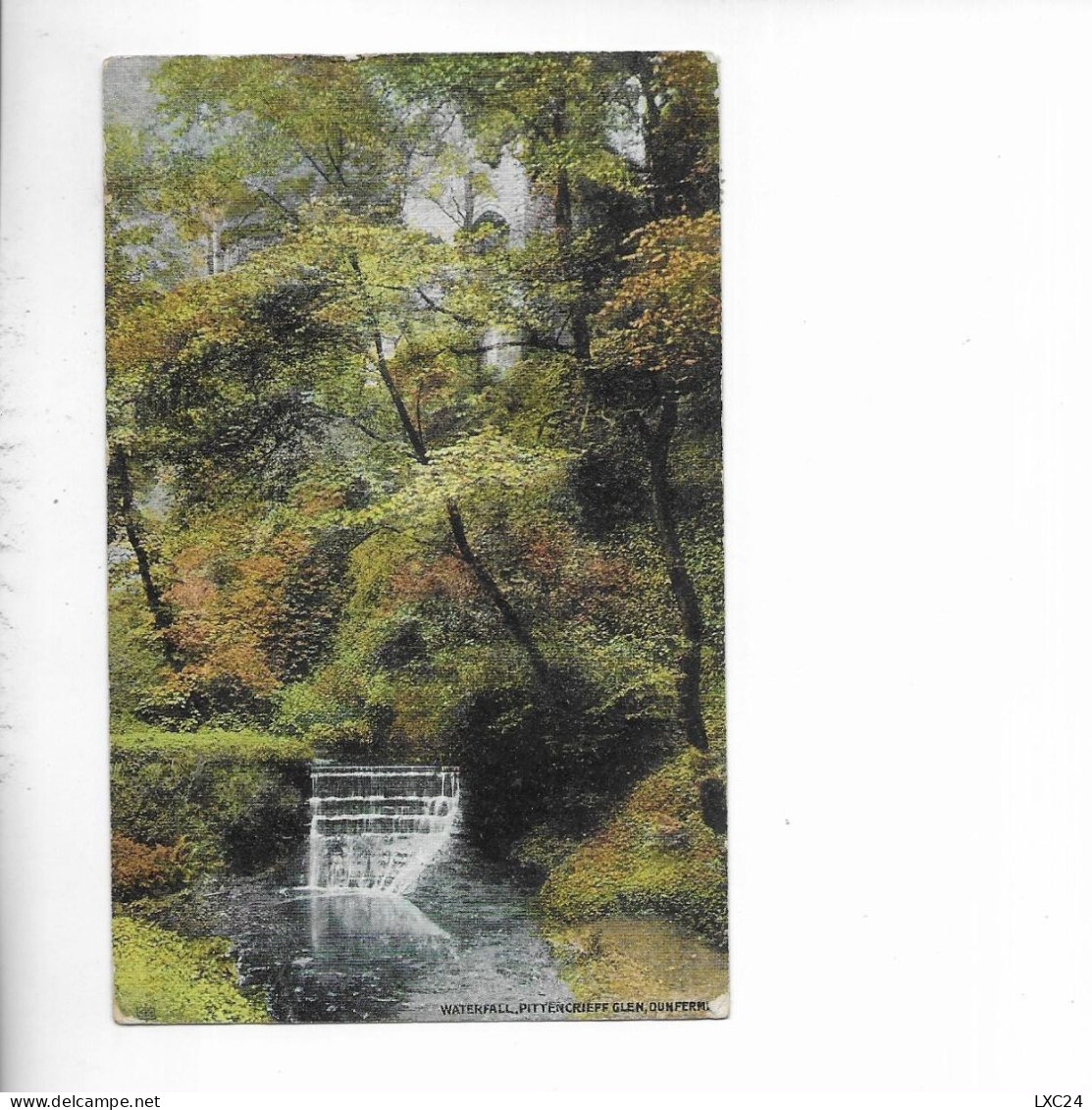 WATERFALL. PITTENCRIEFF GLEN. DUNFERMLINE. - Fife