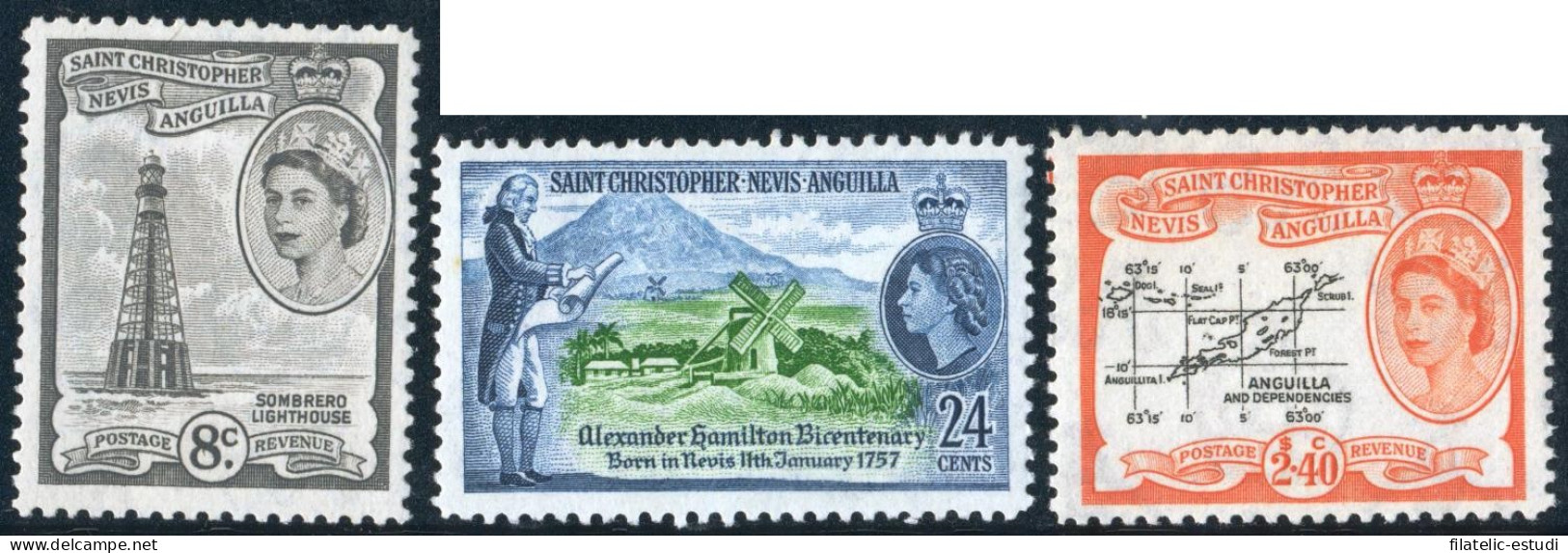 VAR1 San Cristóbal 141 143 147 Sueltos MNH - Equateur