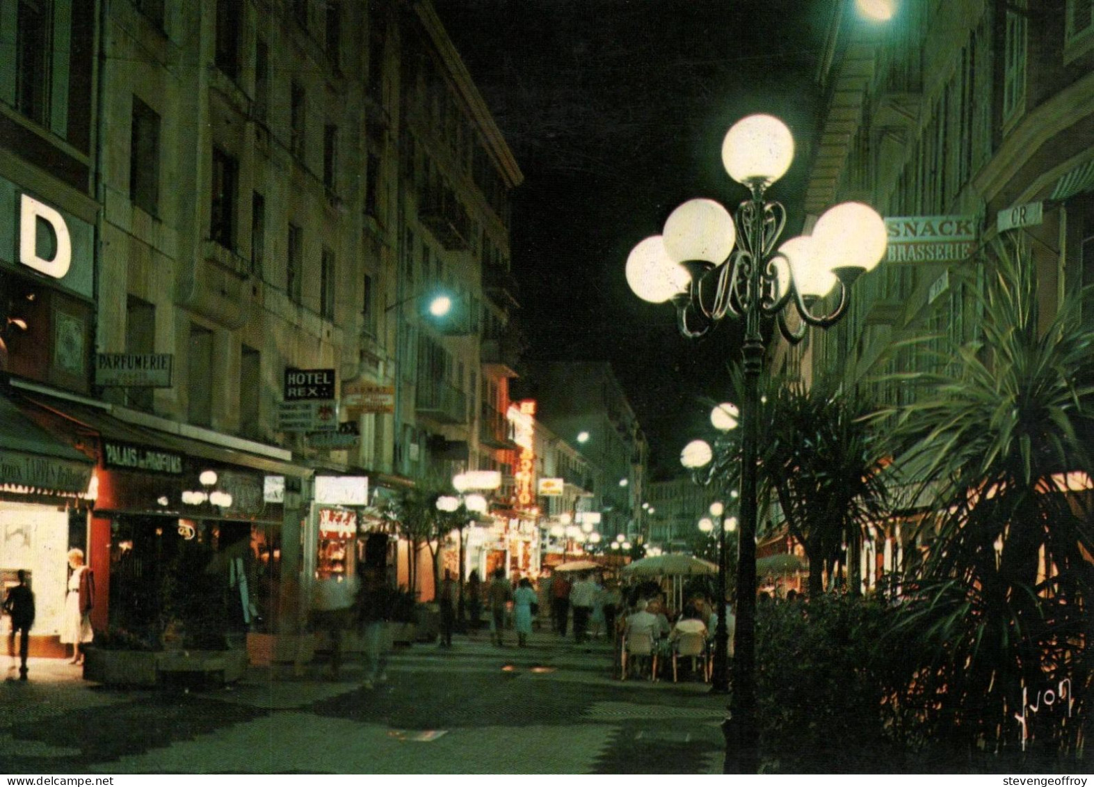 06 Alpes Maritimes Nice Rue Masséna La Nuit - Nice By Night