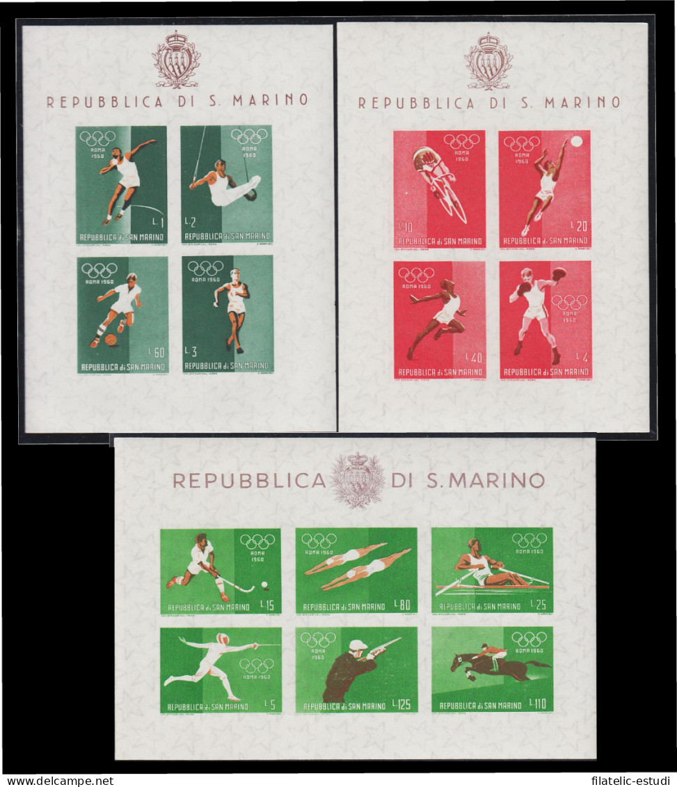 San Marino HB 8/10 1960 Juegos Olímpicos De Roma MNH - Otros & Sin Clasificación