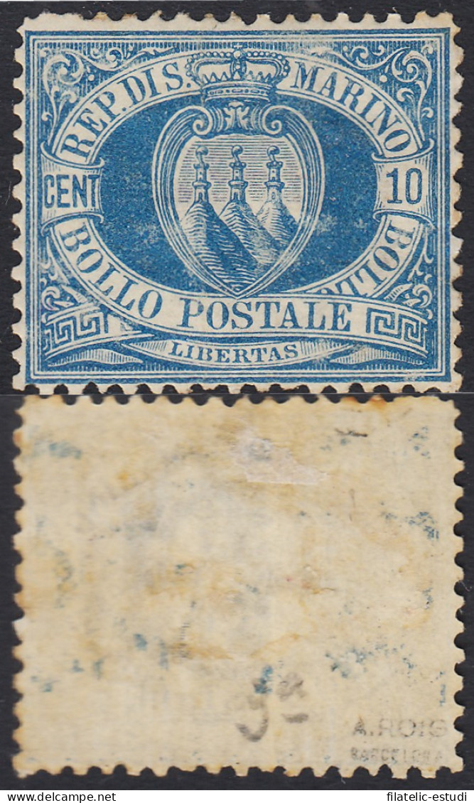 San Marino 3A 1877/90 Torres Del Monte Titán MH - Andere & Zonder Classificatie