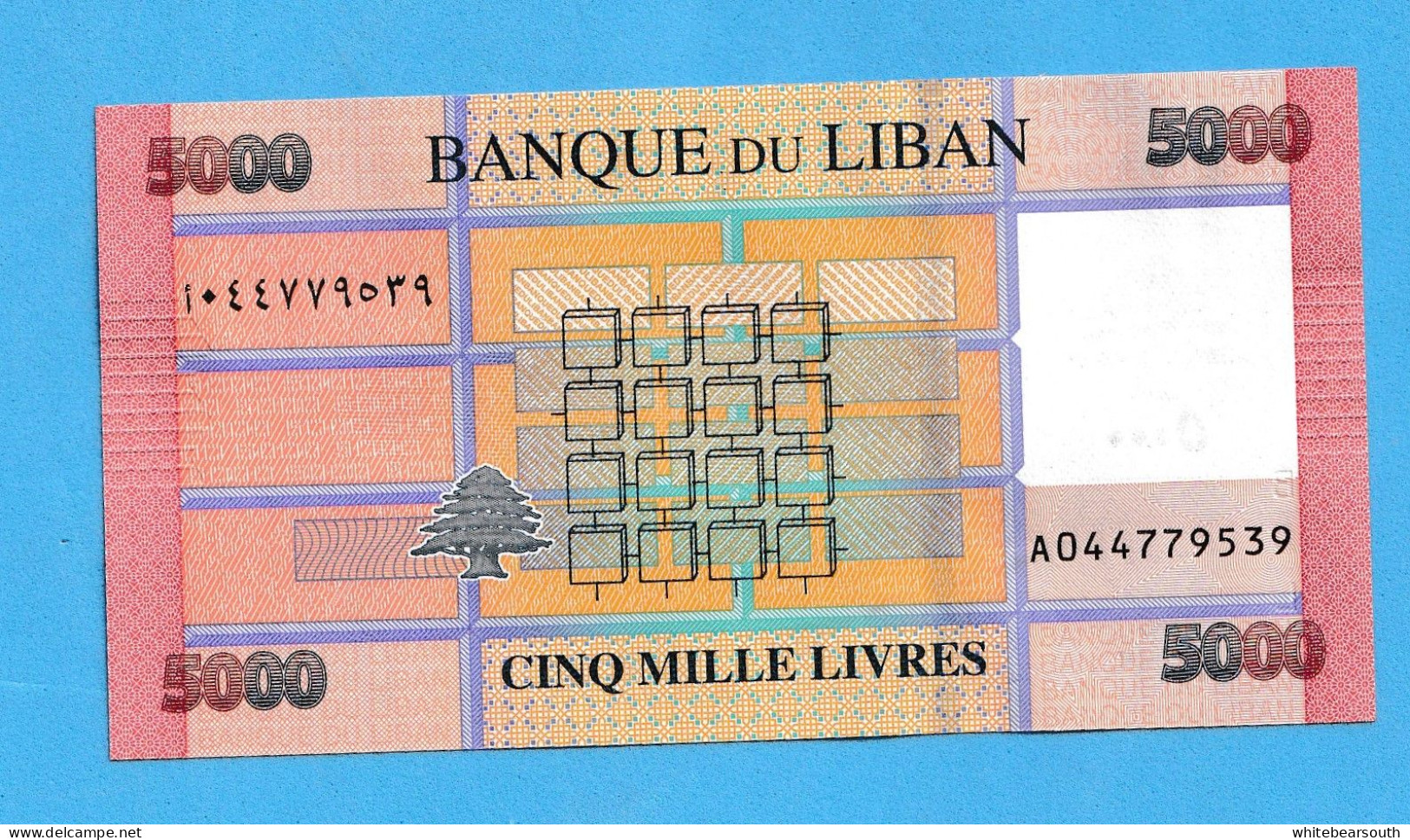 2004 Liban Lebanon 5000 Livres UNC Paper Money Banknotes BILLETE RARE - Sonstige – Asien