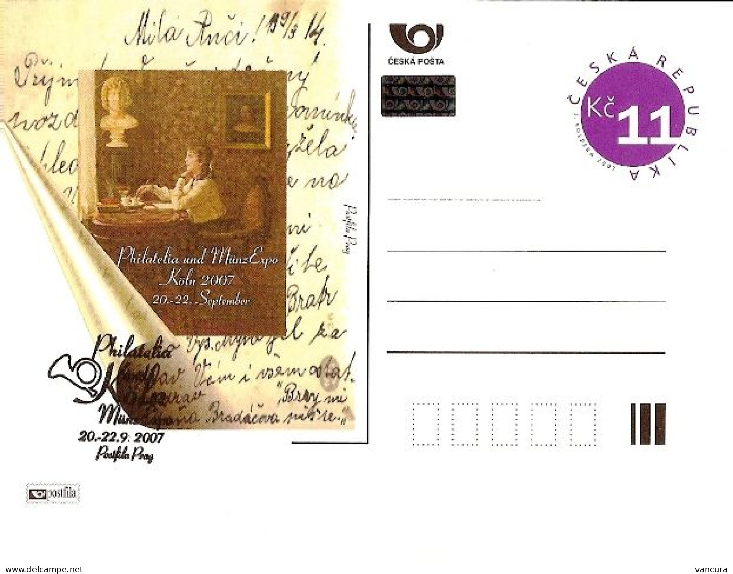 CDV A 148 Czech Republic Köln Stamp Exhibition 2007 - Expositions Philatéliques