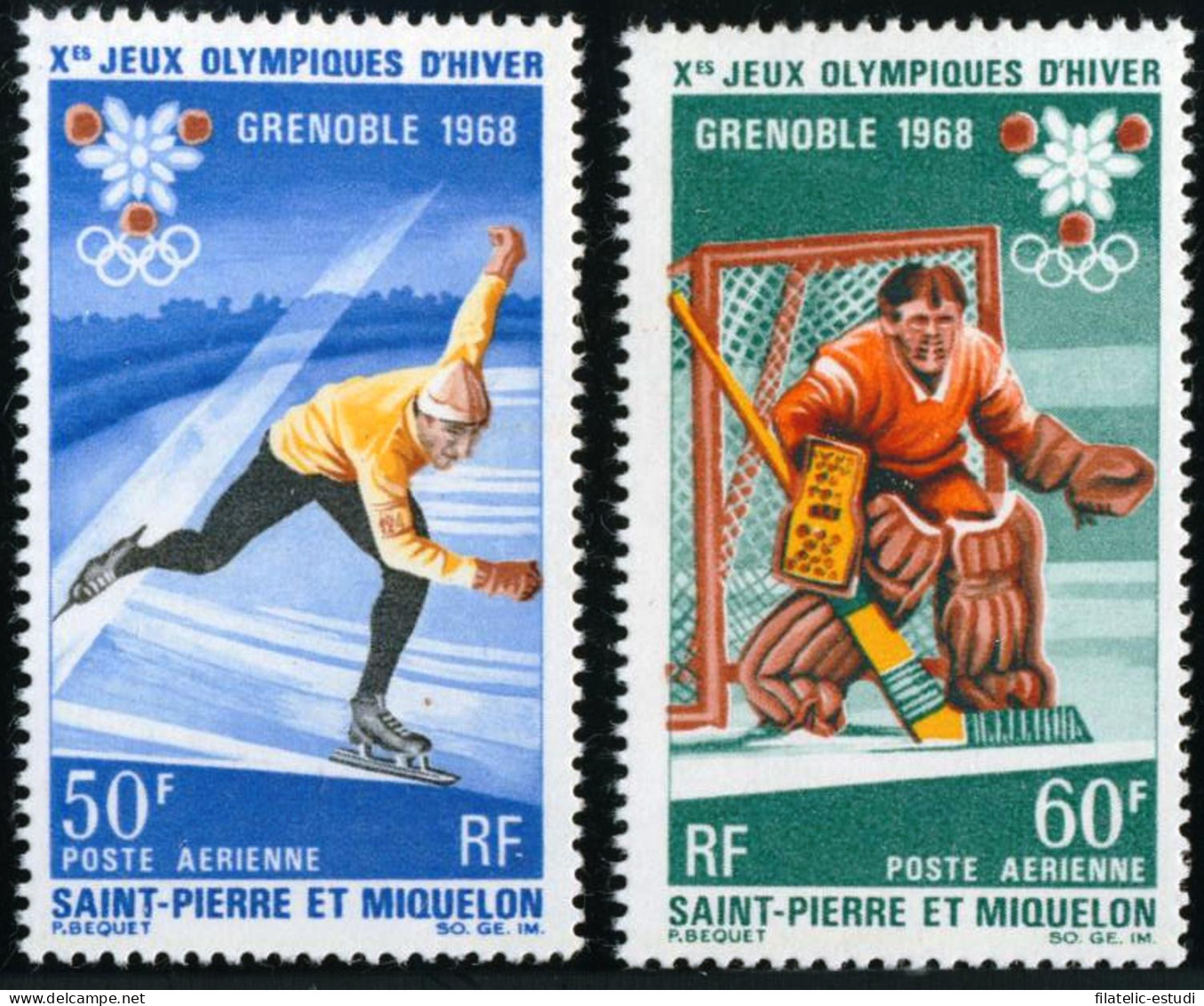 DEP5  San Pedro Y Miguelón  St. Pierre Et Miquelon Nº A 40/41  1968 MNH - Altri & Non Classificati