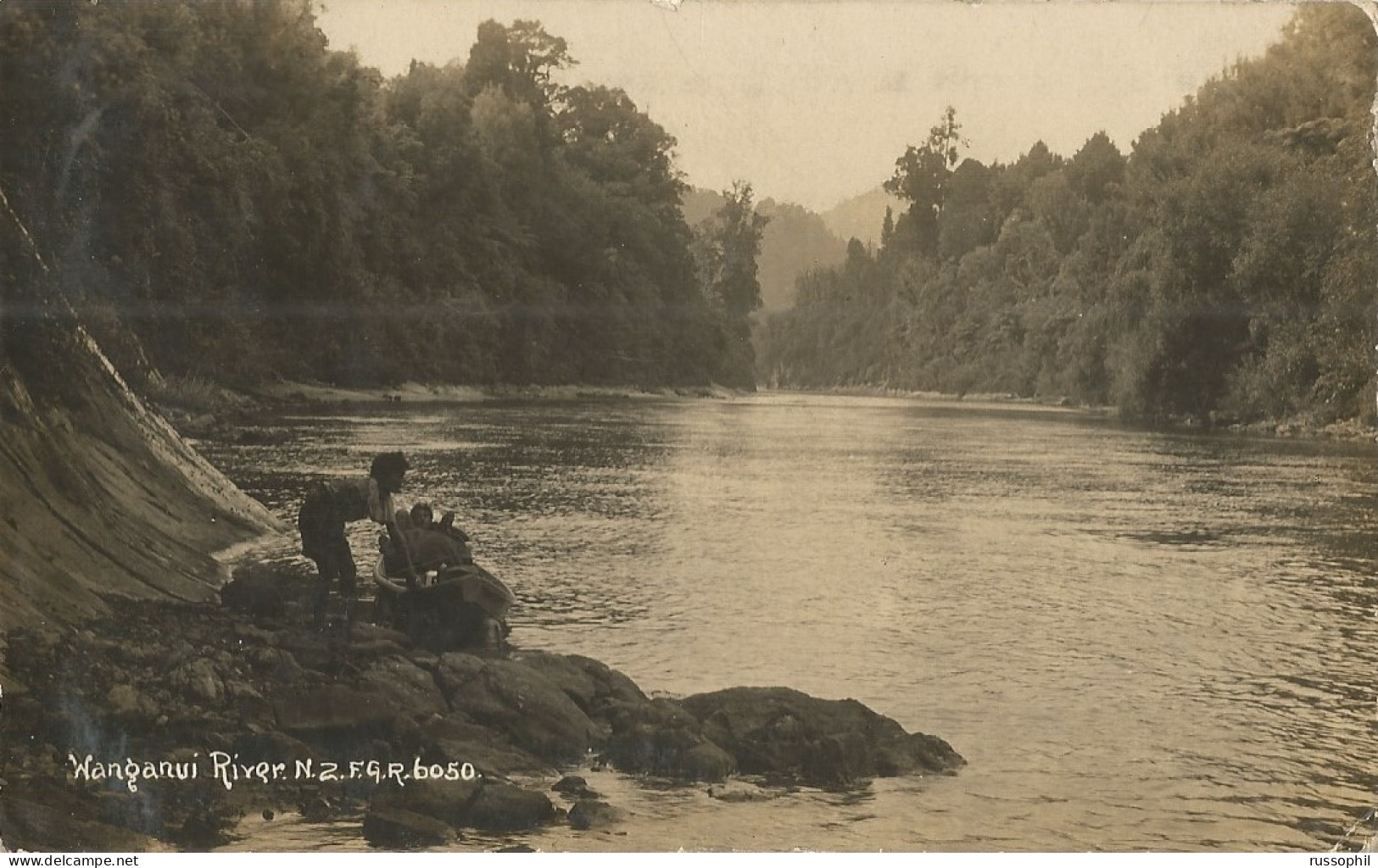 NZ - Mi #158 ALONE FRANKING PC (PHOTOCARD WANGANUI RIVER) SENT FROM WANGANUI TO BELGIUM  - 1920 - Lettres & Documents