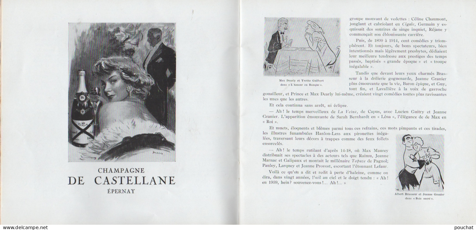 PARIS - LES FRERES JACQUES - THEATRE DE VARIETES - PROGRAMME 1958 -59 - BELLES PUBLICITES - ILLUSTRATEUR -TOUS LES SCANS - Programma's