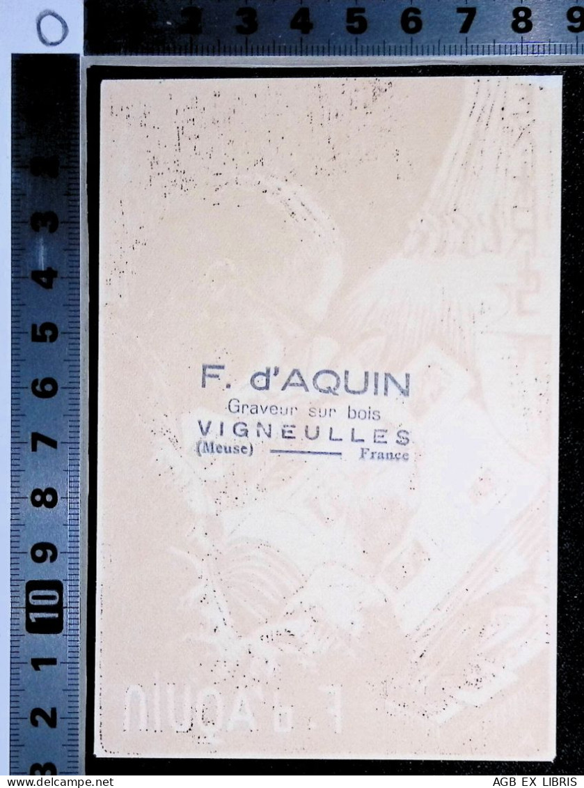 EX LIBRIS FRANCOIS D'AQUIN Per IPSE FECIT L11-F02 #1 - Exlibris