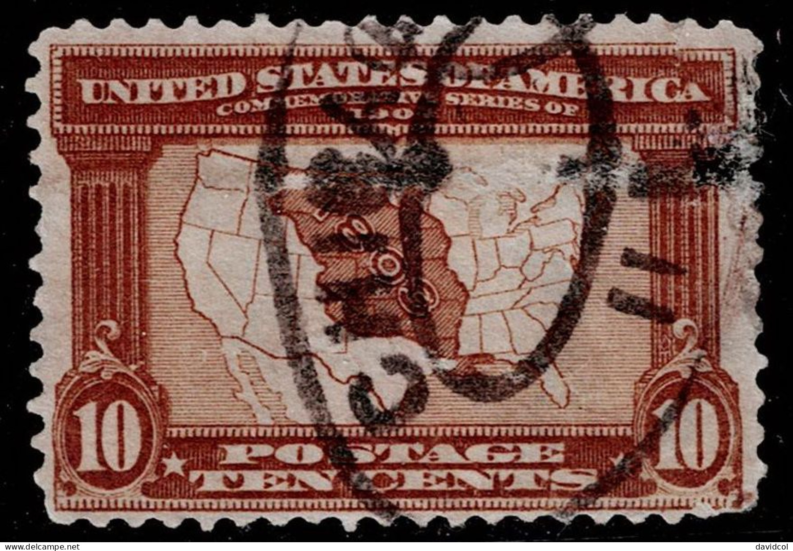 2828D- USA  1904 - SC#:327 - USED - MAP OF LOUISIANA -SOLD AS IS - Used Stamps