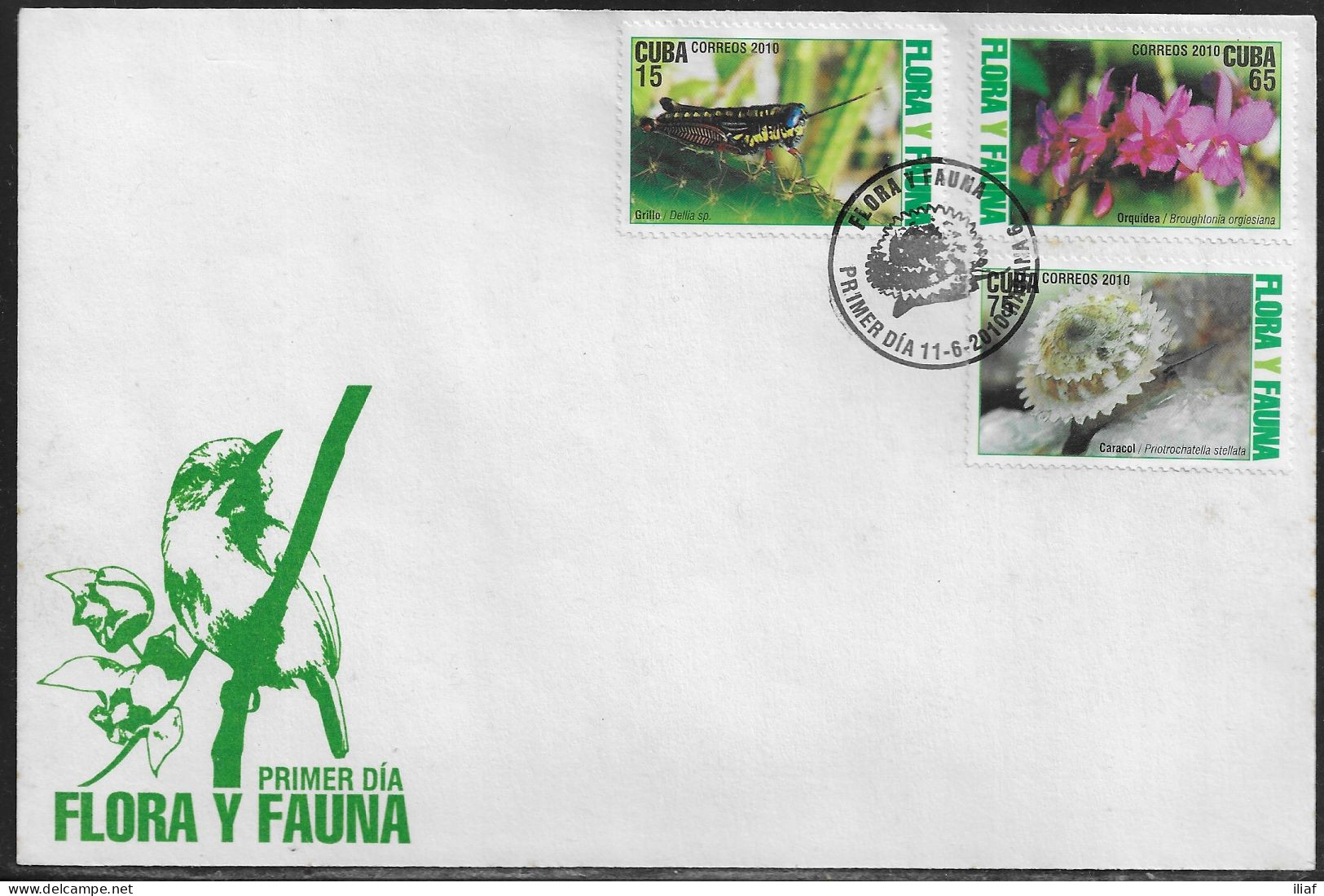 Cuba FDC Sc. 5108-5114. 3 Envelopes.  Flora & Fauna.  FDC Cancellation On FDC Envelope - FDC