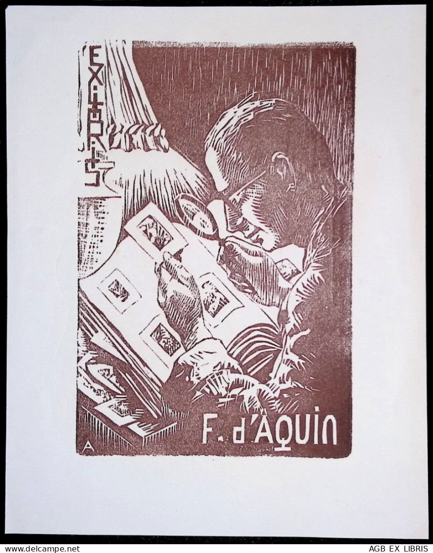 EX LIBRIS FRANCOIS D'AQUIN Per IPSE FECIT L11-F02 #2 - Exlibris