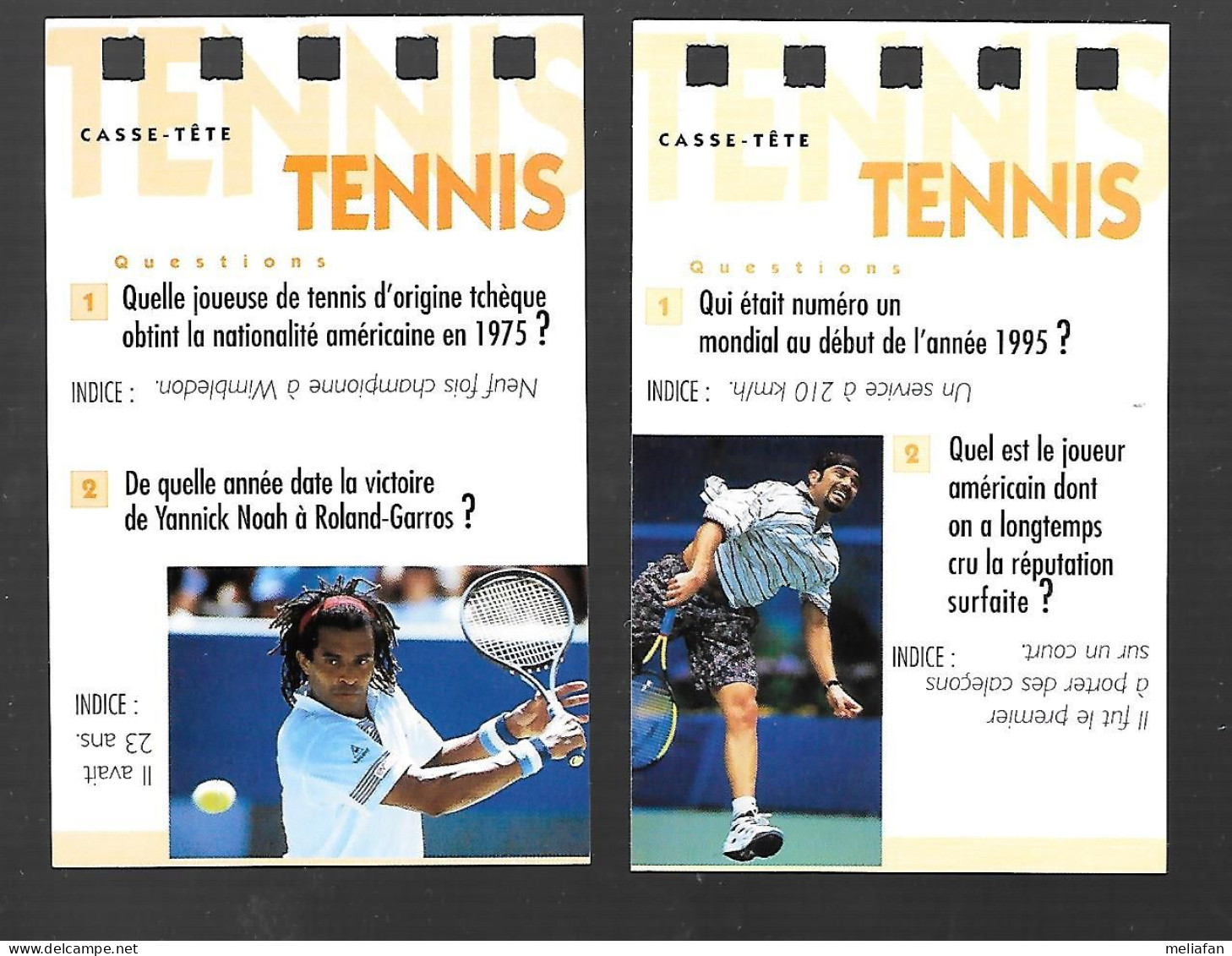 W711 - CARTES CASSE TETE SPORT - TENNIS - Other & Unclassified