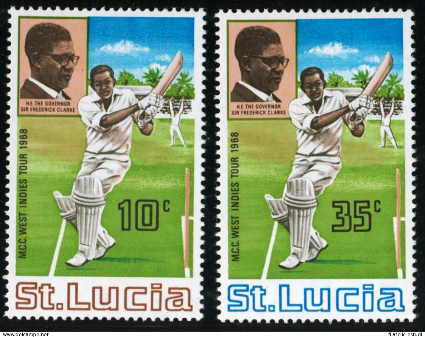 DEP7 Santa Lucía St. Lucia 227/28  1968  MNH - St.Lucia (1979-...)