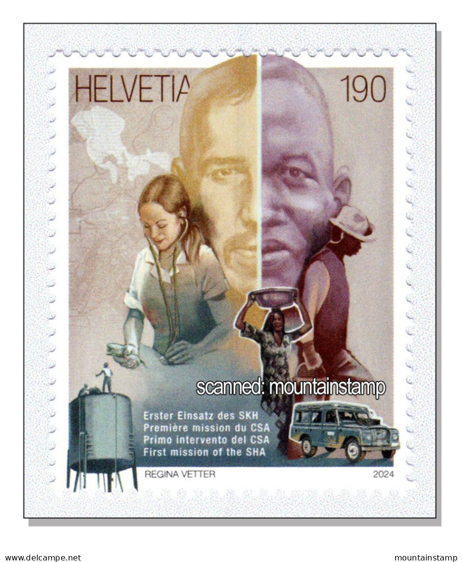 Suisse Switzerland 2024 (1/2024) 50 Jahre SKH -  CSA - CSA - Swiss Humanitarian Aid Unit MNH ** - Unused Stamps