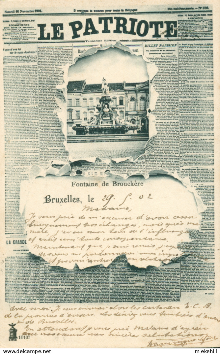 BRUXELLES-IXELLES-PORTE DE NAMUR-FONTAINE DE BROUCKERE-JOURNAL LE PATRIOTE - Elsene - Ixelles