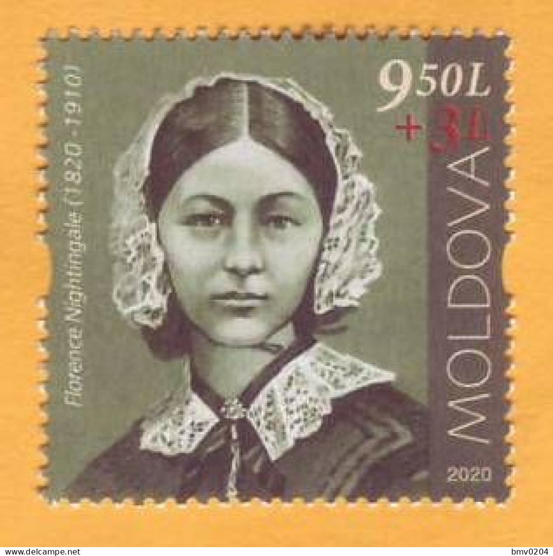 2020  Moldova Moldavie 200 Florence Nightingale Medicine Covid-19 Hospital, Mercy, Wounded, War, Crimea, London  1v Mint - Secourisme