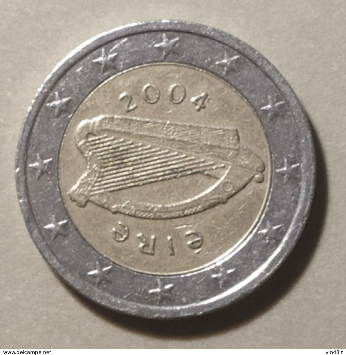 2004  - IRLANDA  - MONETA IN EURO - DEL VALORE DI 2,00  EURO - USATA - Irland