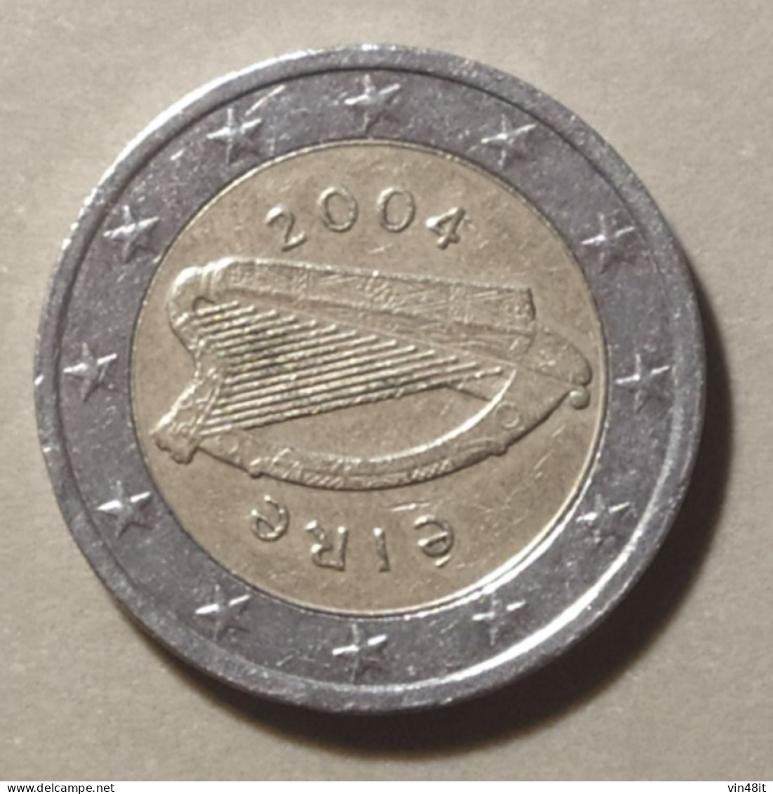 2004  - IRLANDA  - MONETA IN EURO - DEL VALORE DI 2,00  EURO - USATA - Ireland