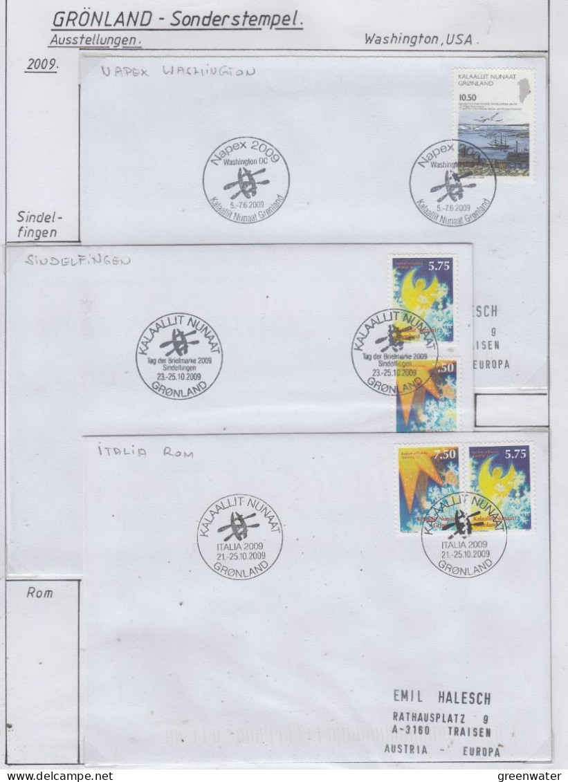 Greenland Sonderstempel 2008 6 Covers (GD179) - Scientific Stations & Arctic Drifting Stations