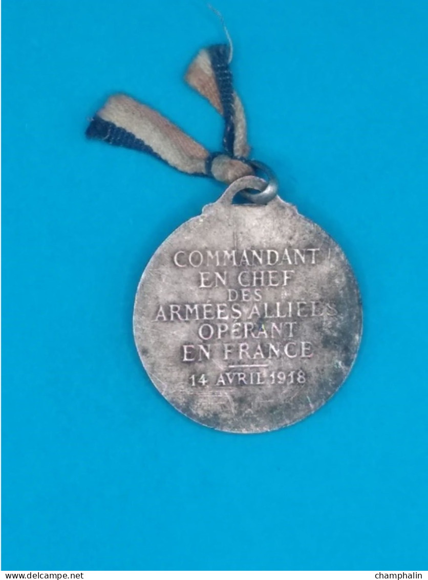 Guerre 14-18 WWI - Médaille Maréchal Foch - Commandant En Chef Des Armées Alliées - 14 Avril 1918 - Frankreich