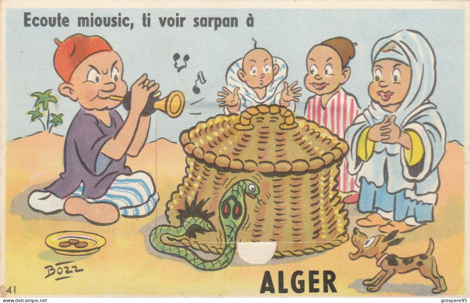 ALGER CARTE A SYSTEME 10 VUES RARE - Algiers