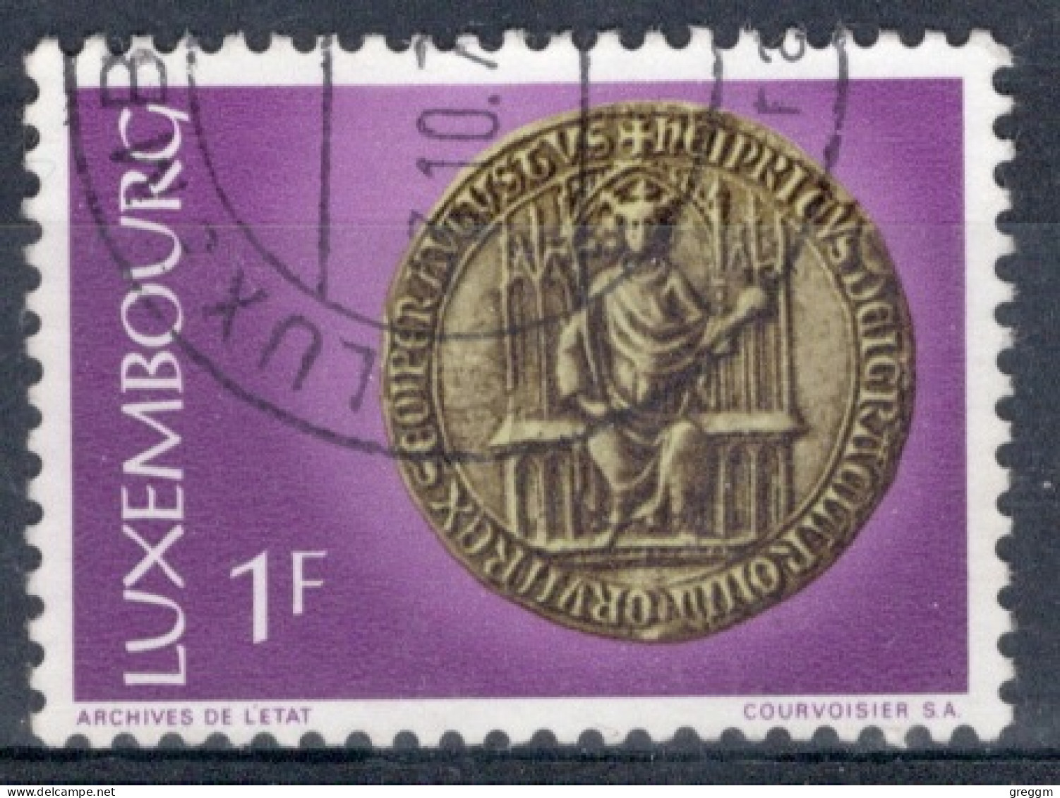 Luxembourg 1974 Single Stamp For Medieval Seals In Fine Used - Used Stamps