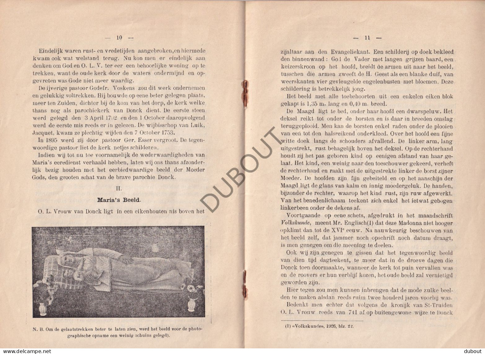 Donk/Herk De Stad - Geschiedenis Van OLV Van Donck - A. Lamotte - O. Robyns 1927 (V2994) - Antiguos