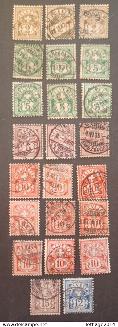 SVIZZERA SWITZERLAND FROM 1862 HELVETIA TO 1960 BIG STOCK MIX SERVICE AIRMAIL PRO JUVENTUE FRAGMANT 90 SCANNERS -- GIULY - Collections