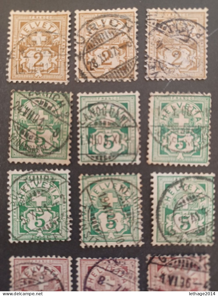 SVIZZERA SWITZERLAND FROM 1862 HELVETIA TO 1960 BIG STOCK MIX SERVICE AIRMAIL PRO JUVENTUE FRAGMANT 90 SCANNERS -- GIULY - Collections