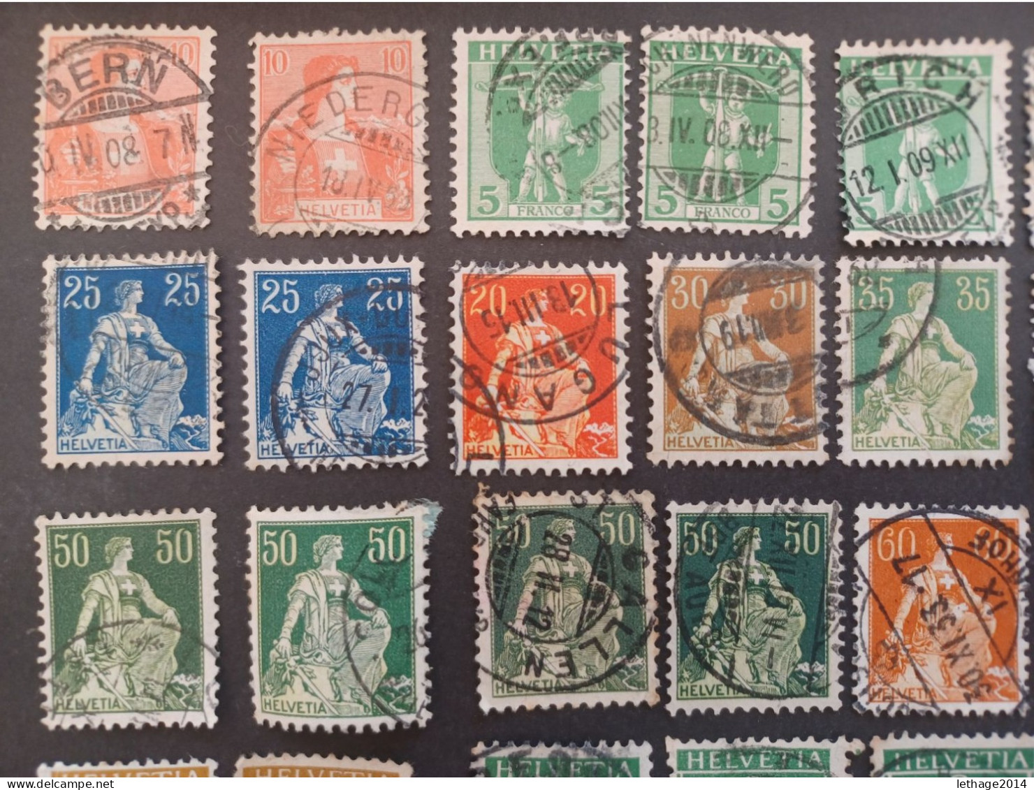 SVIZZERA SWITZERLAND FROM 1862 HELVETIA TO 1960 BIG STOCK MIX SERVICE AIRMAIL PRO JUVENTUE FRAGMANT 90 SCANNERS -- GIULY