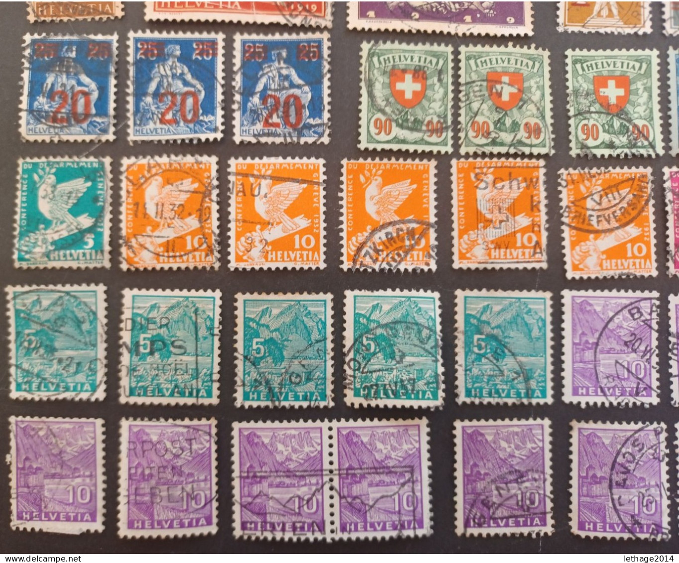 SVIZZERA SWITZERLAND FROM 1862 HELVETIA TO 1960 BIG STOCK MIX SERVICE AIRMAIL PRO JUVENTUE FRAGMANT 90 SCANNERS -- GIULY