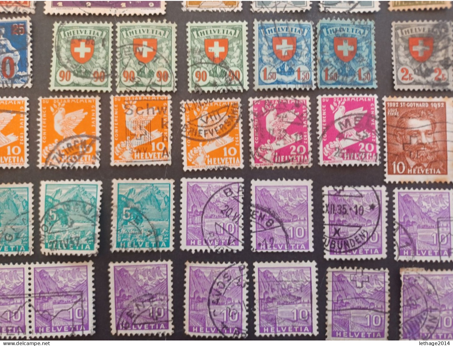 SVIZZERA SWITZERLAND FROM 1862 HELVETIA TO 1960 BIG STOCK MIX SERVICE AIRMAIL PRO JUVENTUE FRAGMANT 90 SCANNERS -- GIULY