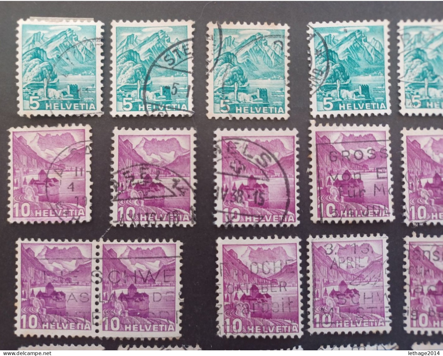 SVIZZERA SWITZERLAND FROM 1862 HELVETIA TO 1960 BIG STOCK MIX SERVICE AIRMAIL PRO JUVENTUE FRAGMANT 90 SCANNERS -- GIULY