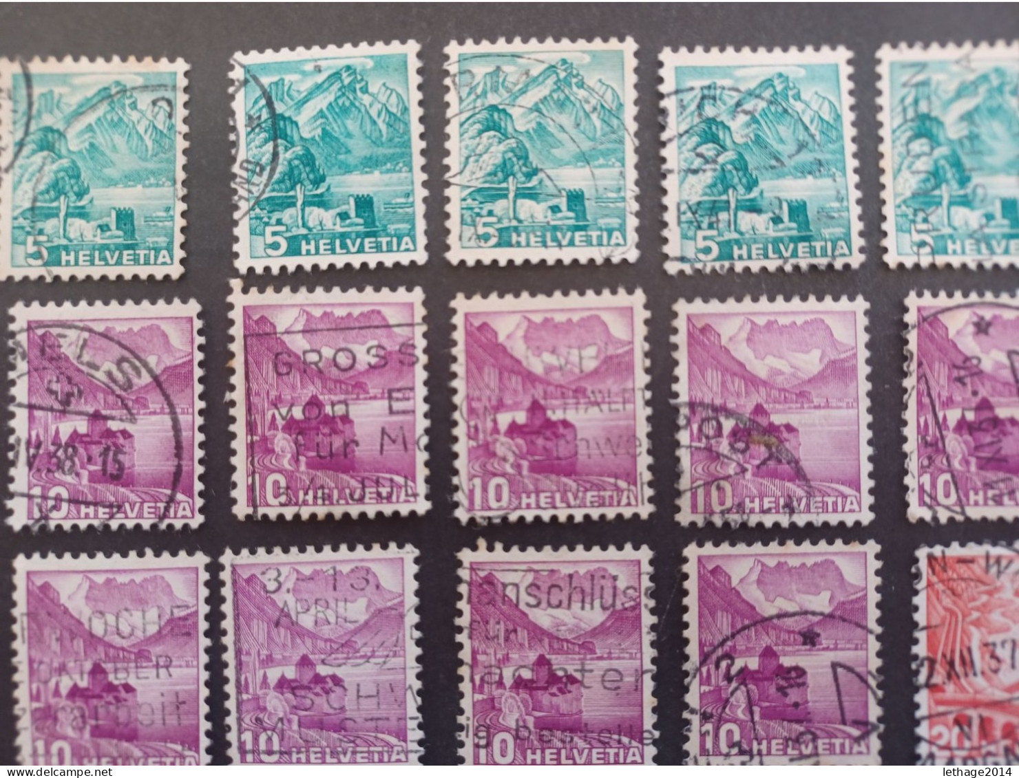 SVIZZERA SWITZERLAND FROM 1862 HELVETIA TO 1960 BIG STOCK MIX SERVICE AIRMAIL PRO JUVENTUE FRAGMANT 90 SCANNERS -- GIULY