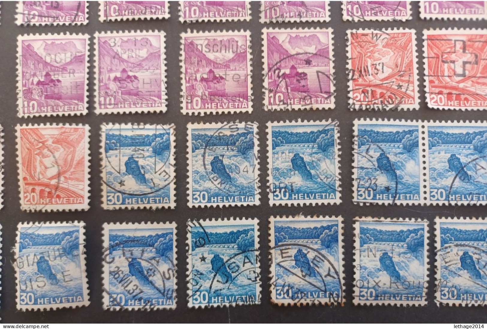 SVIZZERA SWITZERLAND FROM 1862 HELVETIA TO 1960 BIG STOCK MIX SERVICE AIRMAIL PRO JUVENTUE FRAGMANT 90 SCANNERS -- GIULY