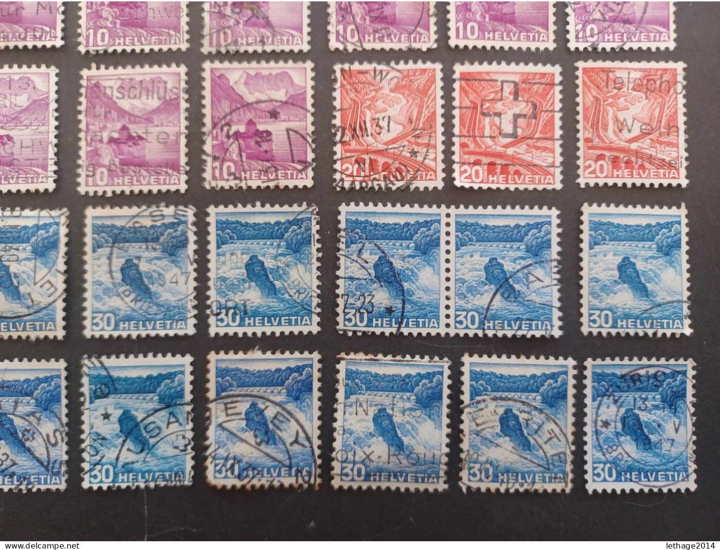 SVIZZERA SWITZERLAND FROM 1862 HELVETIA TO 1960 BIG STOCK MIX SERVICE AIRMAIL PRO JUVENTUE FRAGMANT 90 SCANNERS -- GIULY