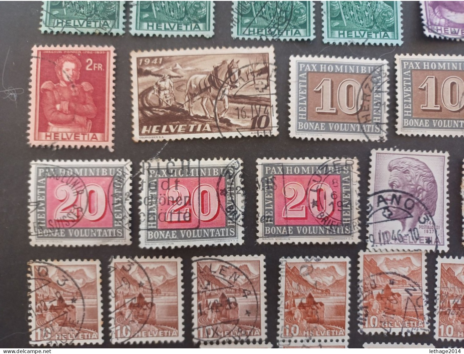 SVIZZERA SWITZERLAND FROM 1862 HELVETIA TO 1960 BIG STOCK MIX SERVICE AIRMAIL PRO JUVENTUE FRAGMANT 90 SCANNERS -- GIULY